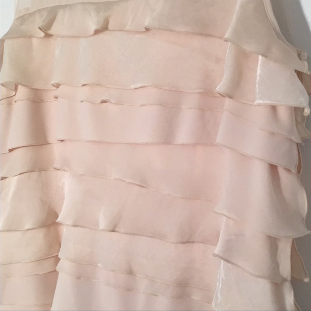 Loft tiered dress in Nude color Size 12 - Picture 2 of 5